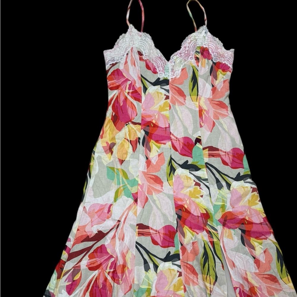 Hutch Sz L Maxi Dress Baldwin Sleeveless Lace-Trim V-Neck Slip Anthropologie New - Picture 5 of 10